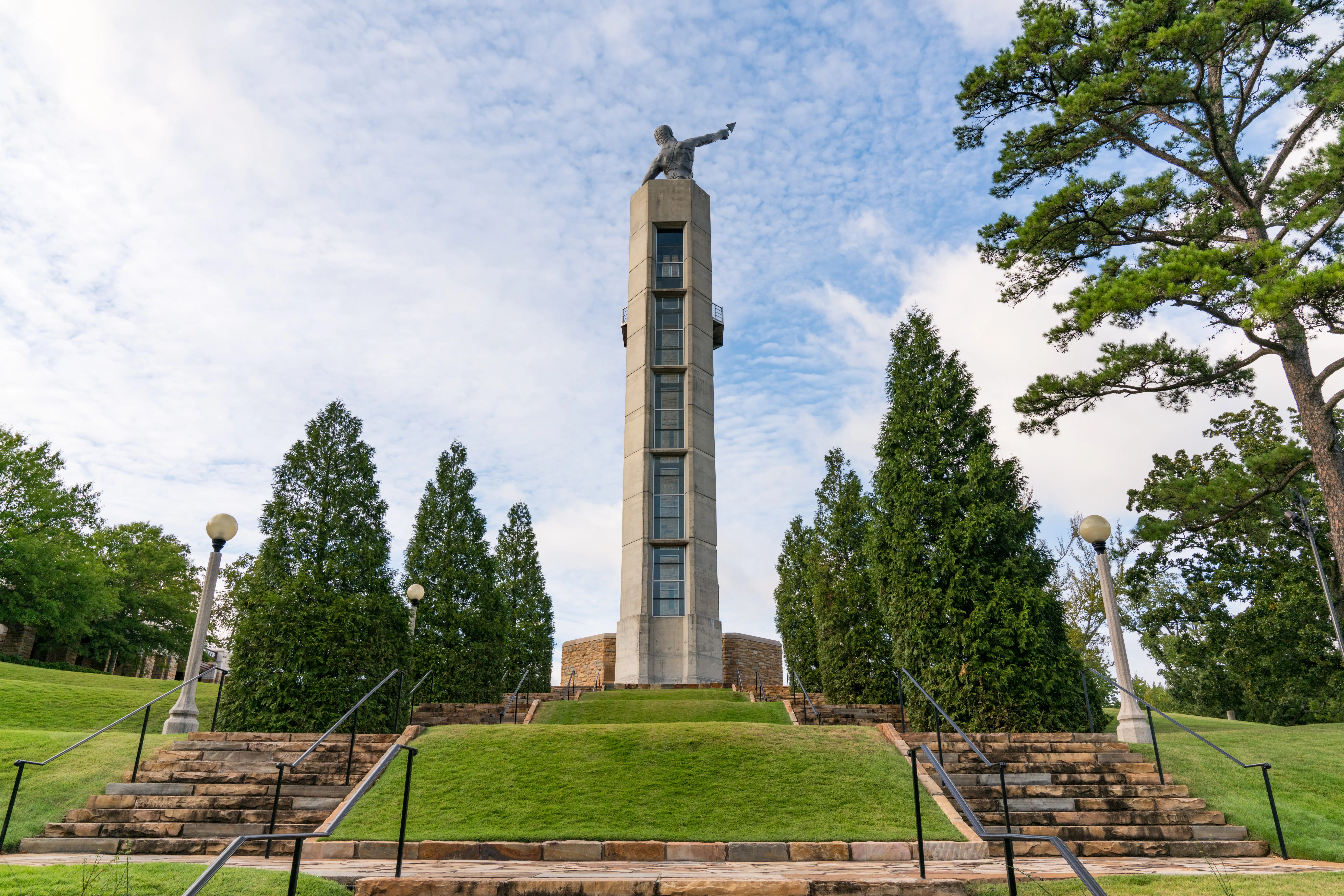 Birmingham, AL - October 7, 2019: Observation Tower in Vulcan Park in Birmingham, Alabama