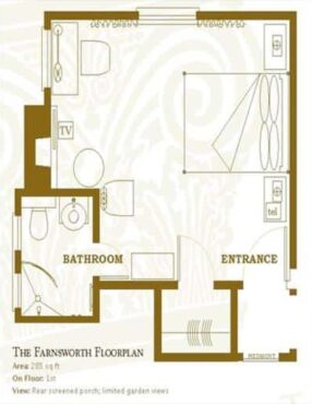 Farnsworth Room Floor Plan at Stonehurst Place