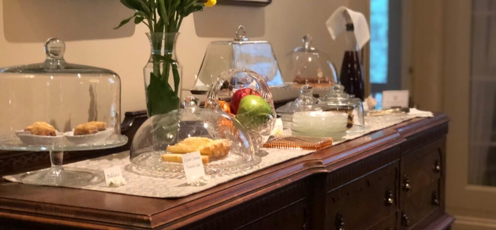 The sideboard of treats at Stonehurst Place