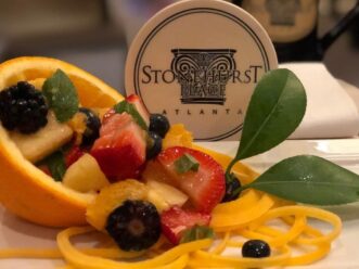 A creative fruit dish for breakfast at Stonehurst Place