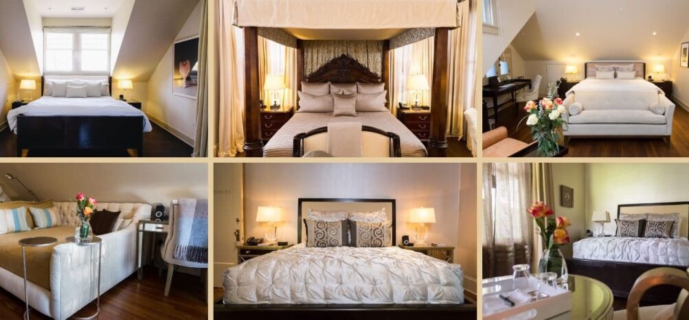 Pictures of six bedrooms at Stonehurst Place
